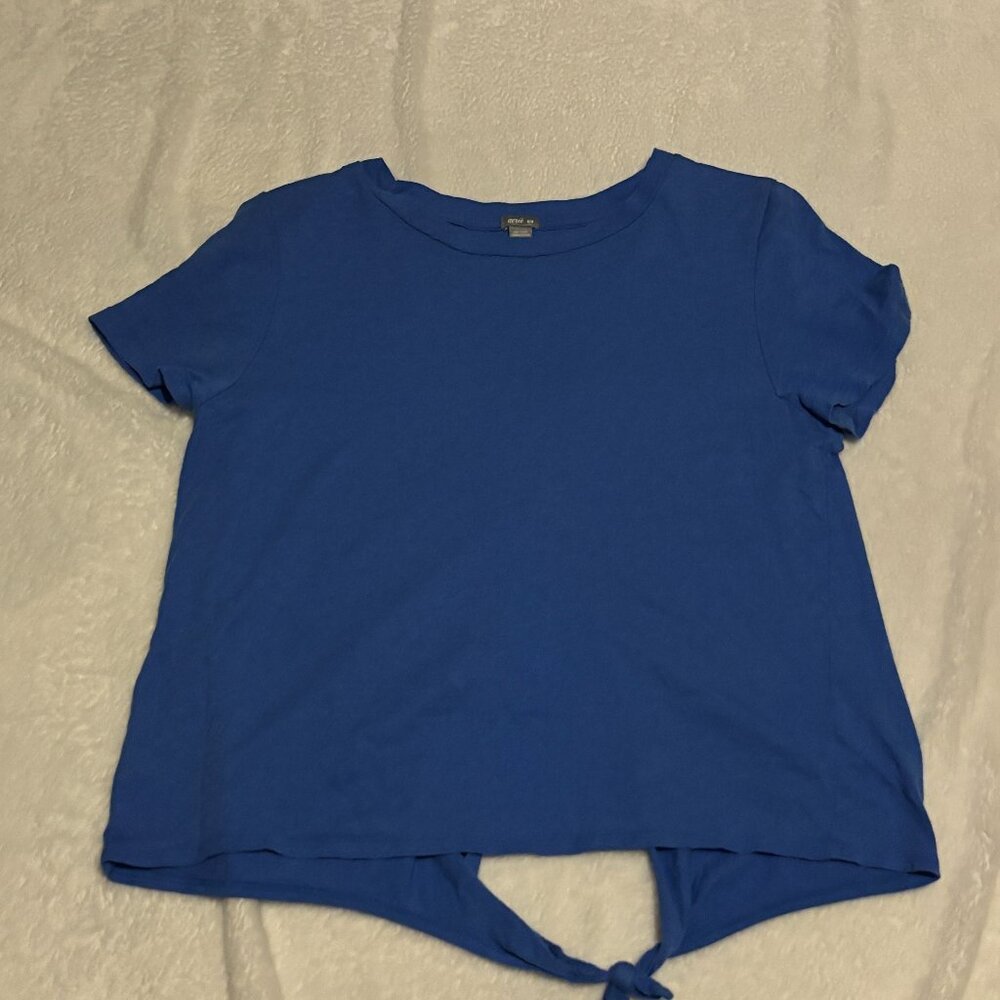 Aerie Blue Open Back Shirt